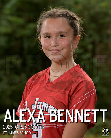 StJamesFall25 Girls Soccer Bennett Alexa_ Team8x10 _ Individual 8x10(1)