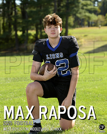 WB FALL TEAMS 25 Football Raposa Max_ Team8x10 _ Individual 8x10(1)