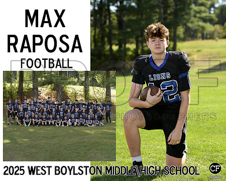 WB FALL TEAMS 25 Football Raposa Max_ Team8x10 _ Sportsmate2(1)