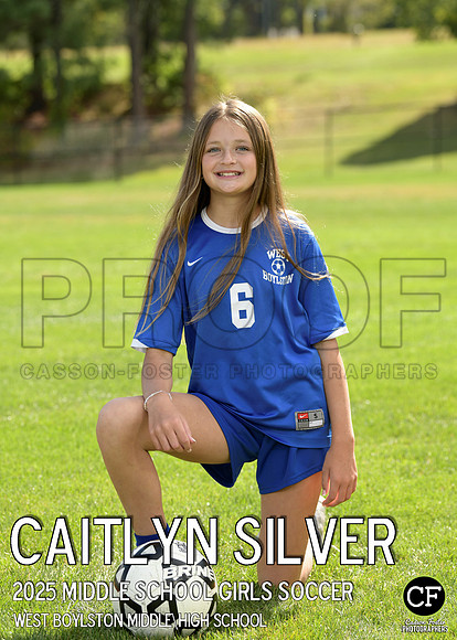 WB FALL TEAMS 25 Middle School Girls Soccer Silver Caitlyn_ Team5x7 _ Individual2(1)