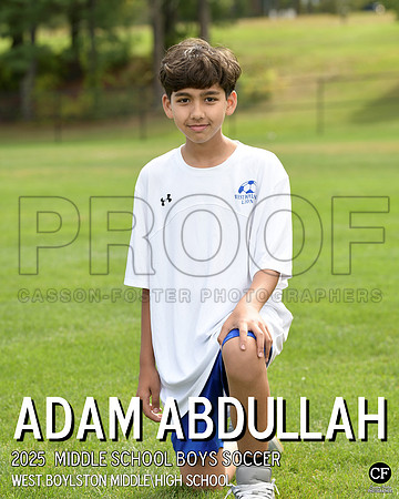WB FALL TEAMS 25 Middle School Boys Soccer Abdullah Adam_ Team8x10 _ Individual 8x10(1)