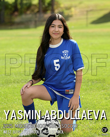 WB FALL TEAMS 25 Middle School Girls Soccer Abdullaeva Yasmin_ Team8x10 _ Individual 8x10(1)