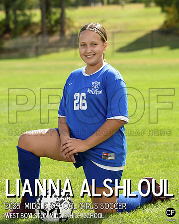 WB FALL TEAMS 25 Middle School Girls Soccer Alshloul Lianna_ Team8x10 _ Individual 8x10(1)