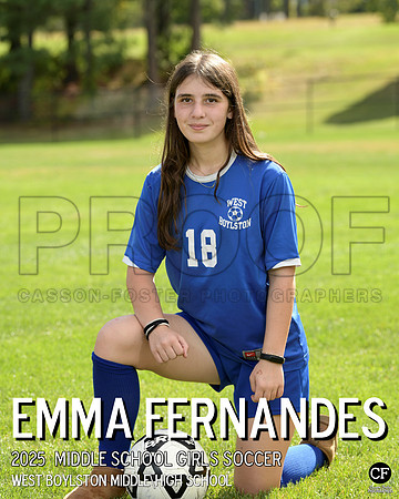 WB FALL TEAMS 25 Middle School Girls Soccer Fernandes Emma_ Team8x10 _ Individual 8x10(1)