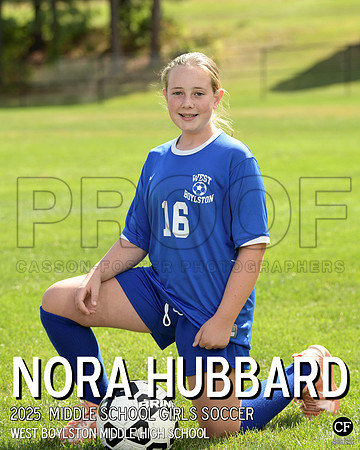 WB FALL TEAMS 25 Middle School Girls Soccer Hubbard Nora_ Team8x10 _ Individual 8x10(1)