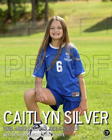 WB FALL TEAMS 25 Middle School Girls Soccer Silver Caitlyn_ Team8x10 _ Individual 8x10(1)