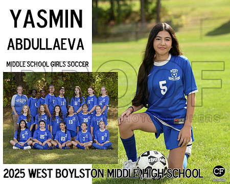 WB FALL TEAMS 25 Middle School Girls Soccer Abdullaeva Yasmin_ Team8x10 _ Sportsmate2(1)