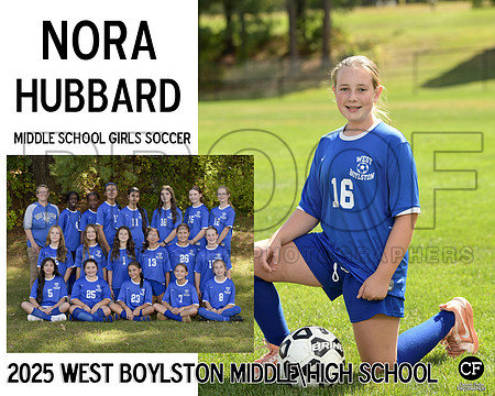 WB FALL TEAMS 25 Middle School Girls Soccer Hubbard Nora_ Team8x10 _ Sportsmate2(1)