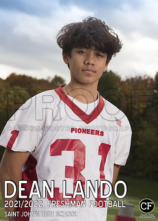 StJohnsTeams2122  Freshman Football Lando Dean_ Team5x7 _ Individual2(1)
