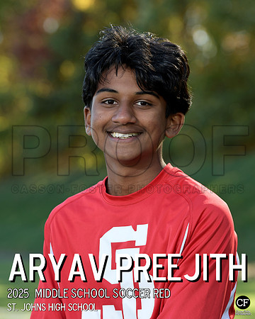 SJFallTeams25 Middle School Soccer Red Preejith Aryav_ Team8x10 _ Individual 8x10(1)