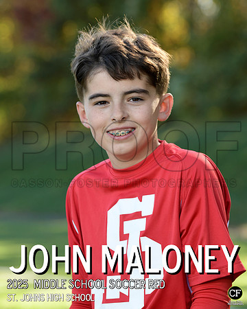 SJFallTeams25 Middle School Soccer Red Maloney John_ Team8x10 _ Individual 8x10(1)