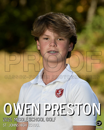 SJFallTeams25 Middle School Golf Preston Owen_ Team8x10 _ Individual 8x10(1)