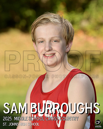 SJFallTeams25 Middle School Cross Country Burroughs Sam_ Team8x10 _ Individual 8x10(1)