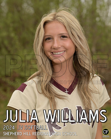 SHSpringTeams24 JV Softball Williams Julia_ Team8x10 _ Individual 8x10(1)