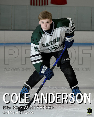 GHS Boys Hockey 26 Boys Varsity Hockey Anderson Cole_ Team8x10 _ Individual 8x10(1)