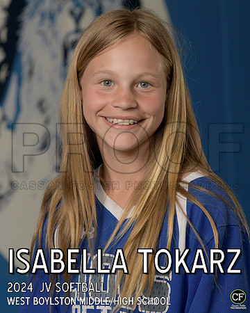 WB Spring Teams 24 JV Softball Tokarz Isabella_ Team8x10 _ Individual 8x10(1)
