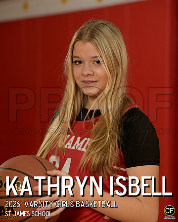 StJamesWinterTeams26 Varsity Girls Basketball Isbell Kathryn_ Team8x10 _ Individual 8x10(1)