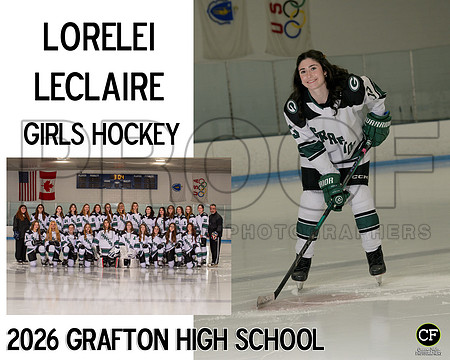 GHS Girls Hockey 26 GIRLS HOCKEY LeClaire Lorelei_ Team8x10 _ Sportsmate3(1)