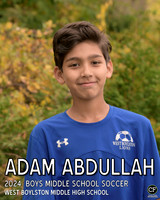 WBFallTeams24 WEB Boys Middle School Soccer Abdullah Adam_ Team8x10 _ Individual 8x10(1)