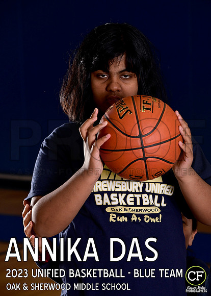OAK SHERWOOD UNIFIED BBALL 2223 UNIFIED BASKETBALL - BLUE TEAM Das Annika_ Team5x7 _ Individual2(1)