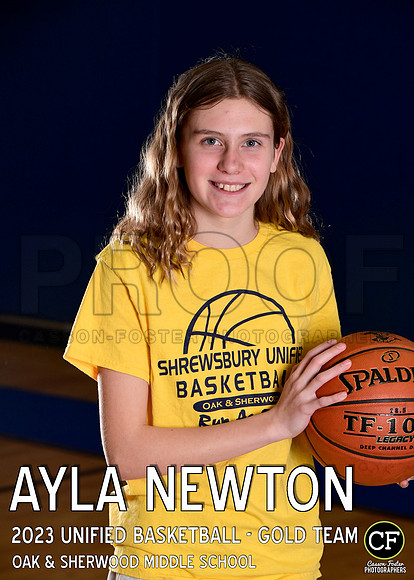 OAK SHERWOOD UNIFIED BBALL 2223 UNIFIED BASKETBALL - GOLD TEAM Newton Ayla_ Team5x7 _ Individual2(1)