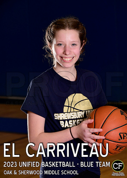 OAK SHERWOOD UNIFIED BBALL 2223 UNIFIED BASKETBALL - BLUE TEAM Carriveau El_ Team5x7 _ Individual2(1)