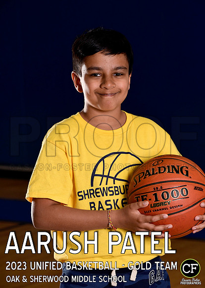 OAK SHERWOOD UNIFIED BBALL 2223 UNIFIED BASKETBALL - GOLD TEAM Patel Aarush_ Team5x7 _ Individual2(1)