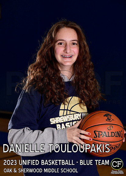 OAK SHERWOOD UNIFIED BBALL 2223 UNIFIED BASKETBALL - BLUE TEAM Touloupakis Danielle_ Team5x7 _ Individual2(1)