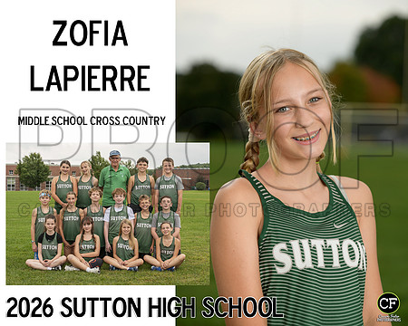 SuttonHighFallTeams26 Middle School Cross Country Lapierre Zofia_ Team8x10 _ Sportsmate3(1)