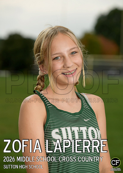 SuttonHighFallTeams26 Middle School Cross Country Lapierre Zofia_ Team5x7 _ Individual2(1)