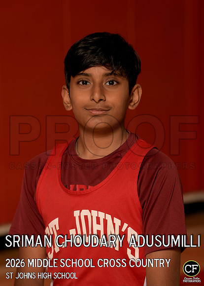 SJFallTeams26 Middle School Cross Country Adusumilli Sriman Choudary_ Team5x7 _ Individual2(1)