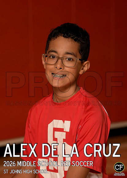 SJFallTeams26 Middle School Red Soccer De La Cruz Alex_ Team5x7 _ Individual2(1)
