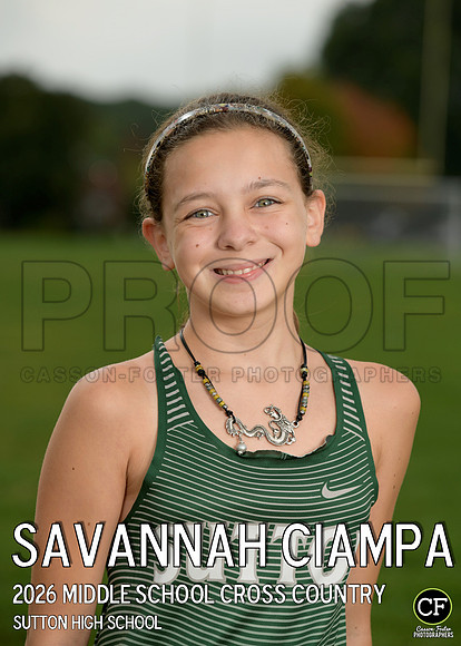 SuttonHighFallTeams26 Middle School Cross Country Ciampa Savannah_ Team5x7 _ Individual2(1)