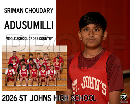 SJFallTeams26 Middle School Cross Country Adusumilli Sriman Choudary_ Team8x10 _ Sportsmate3(1)