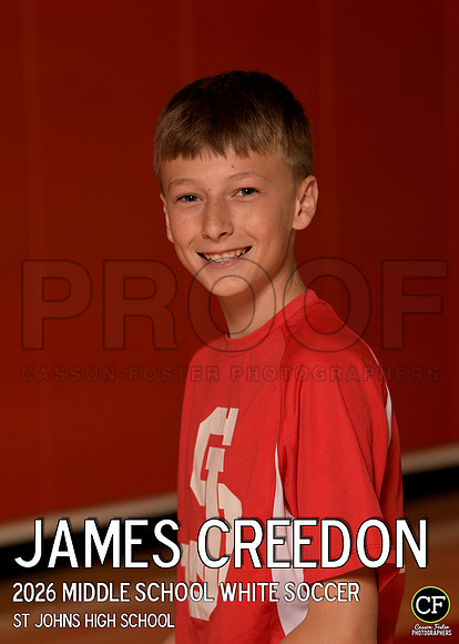 SJFallTeams26 Middle School White Soccer Creedon James_ Team5x7 _ Individual2(1)