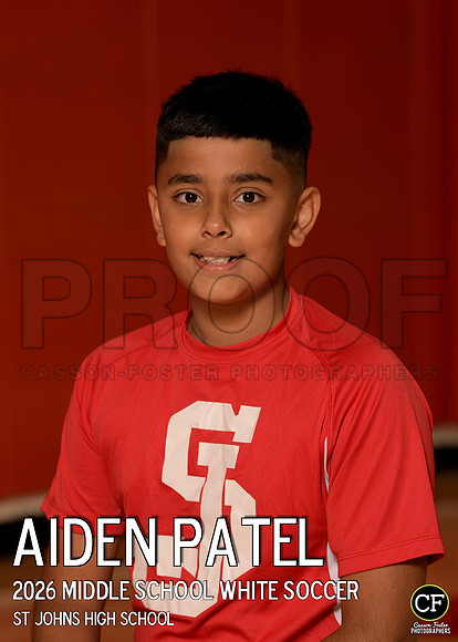 SJFallTeams26 Middle School White Soccer Patel Aiden_ Team5x7 _ Individual2(1)