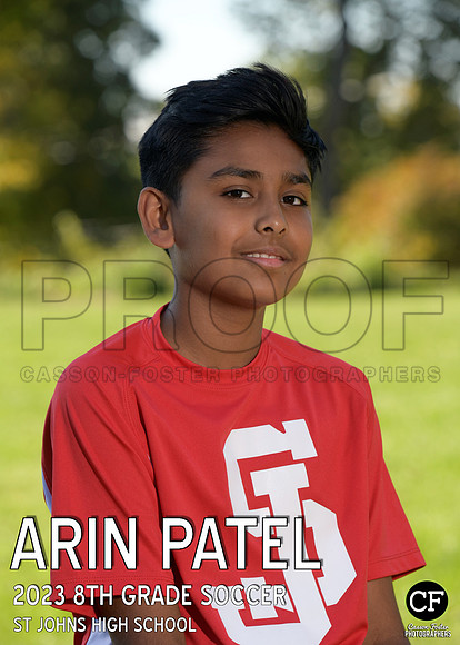 StJohnsFallTeams23 8th Grade Soccer Patel Arin_ Team5x7 _ Individual2(1)