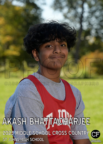 StJohnsFallTeams23 Middle School Cross Country Bhattacharjee Akash_ Team5x7 _ Individual2(1)