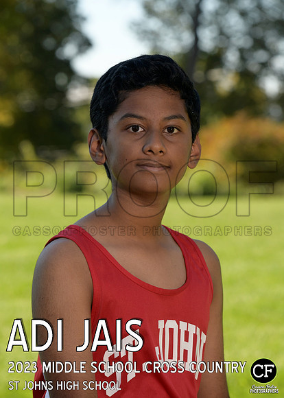 StJohnsFallTeams23 Middle School Cross Country Jais Adi_ Team5x7 _ Individual2(1)