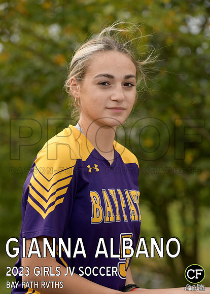 BP Fall Teams 2324 Girls JV Soccer Albano Gianna_ Team5x7 _ Individual2(1)