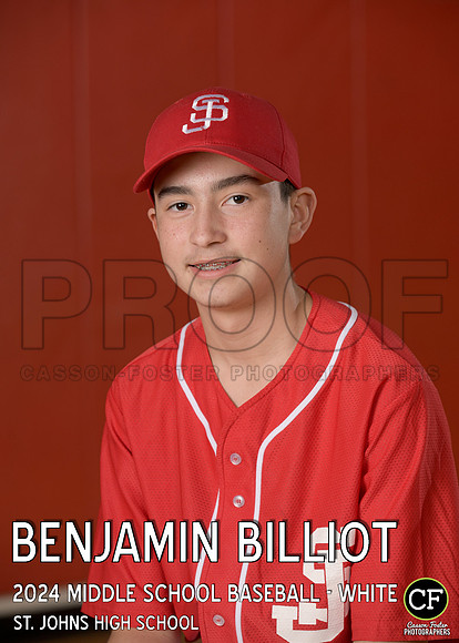 StJSpringTeams24 WEB Middle School Baseball - White Billiot Benjamin_ Team5x7 _ Individual2(1)
