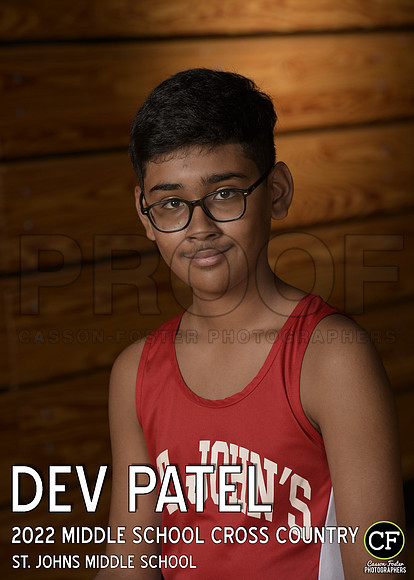StJohnsMiddleTeams2223 Middle School Cross Country Patel Dev_ Team5x7 _ Individual2(1)