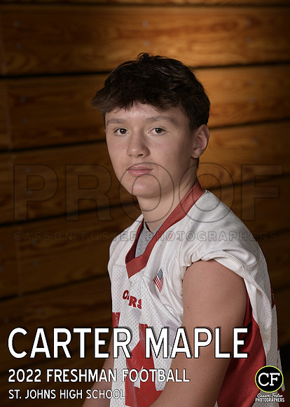 StJohnsTeams2223 Freshman Football Maple Carter_ Team5x7 _ Individual2(1)