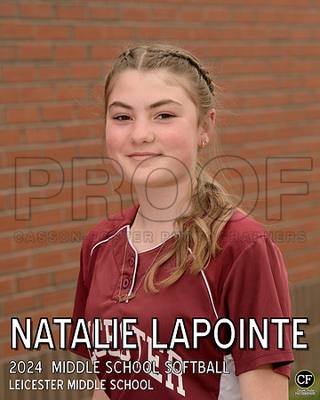 LMS Spring Teams 24 Middle School Softball Lapointe Natalie_ Team8x10 _ Individual 8x10(1)