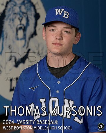 WB Spring Teams 24 Varsity Baseball Kursonis Thomas_ Team8x10 _ Individual 8x10(1)