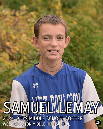WBFallTeams24 WEB Boys Middle School Soccer Lemay Samuel_ Team8x10 _ Individual 8x10(1)